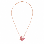 Van Cleef & Arpels Fauna Deux Papillons Diamond Butterfly Necklace