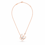 Van Cleef & Arpels Two Butterfly necklace featuring white mother-of-pearl and diamonds.