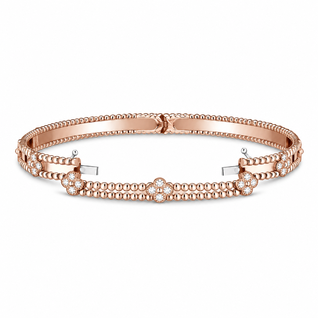 Van Cleef & Arpels Perlée Sweet Clovers diamond bracelet