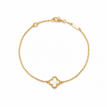Van Cleef & Arpels Sweet Alhambra collection single-flower four-leaf clover bracelet,
