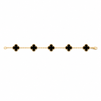 Van Cleef & Arpels Vintage Alhambra 5-motif onyx bracelet