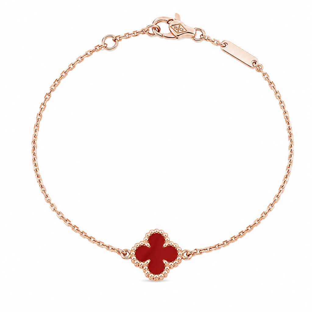 Van Cleef & Arpels Sweet Alhambra carnelian bracelet