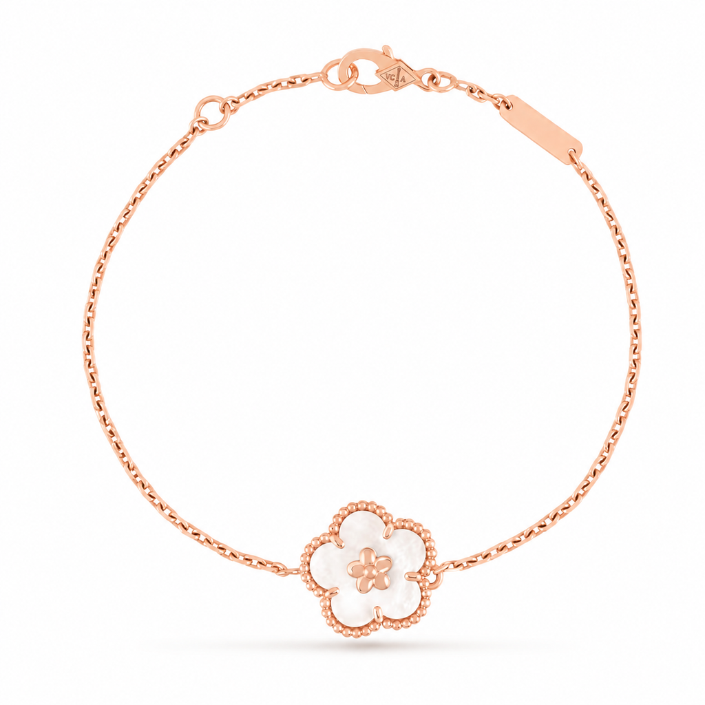 Van Cleef & Arpels Lucky Spring Mother-of-Pearl Plum Blossom Bracelet
