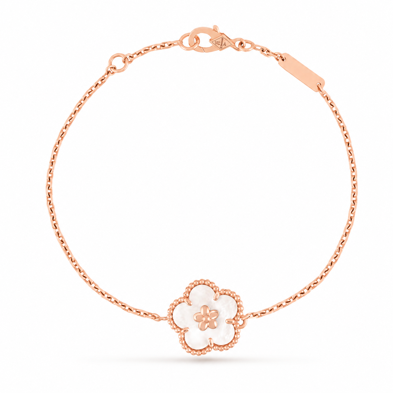 Van Cleef & Arpels Lucky Spring Mother-of-Pearl Plum Blossom Bracelet