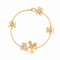 Van Cleef & Arpels Frivole bracelet with five diamond flowers