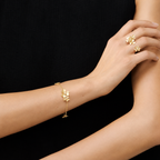 Van Cleef & Arpels Frivole bracelet with five diamond flowers
