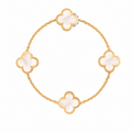 Van Cleef & Arpels Vintage Alhambra 4-motif bracelet in white mother-of-pearl