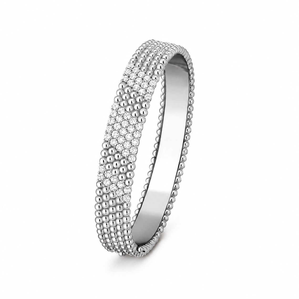 Van Cleef & Arpels Perlée Diamonds collection five-row diamond bracelet