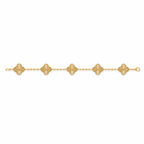 Van Cleef & Arpels Vintage Alhambra 5-motif bracelet with guilloché finish