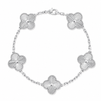 Van Cleef & Arpels Vintage Alhambra 5-motif bracelet with guilloché finish
