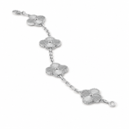 Van Cleef & Arpels Vintage Alhambra 5-motif bracelet with guilloché finish