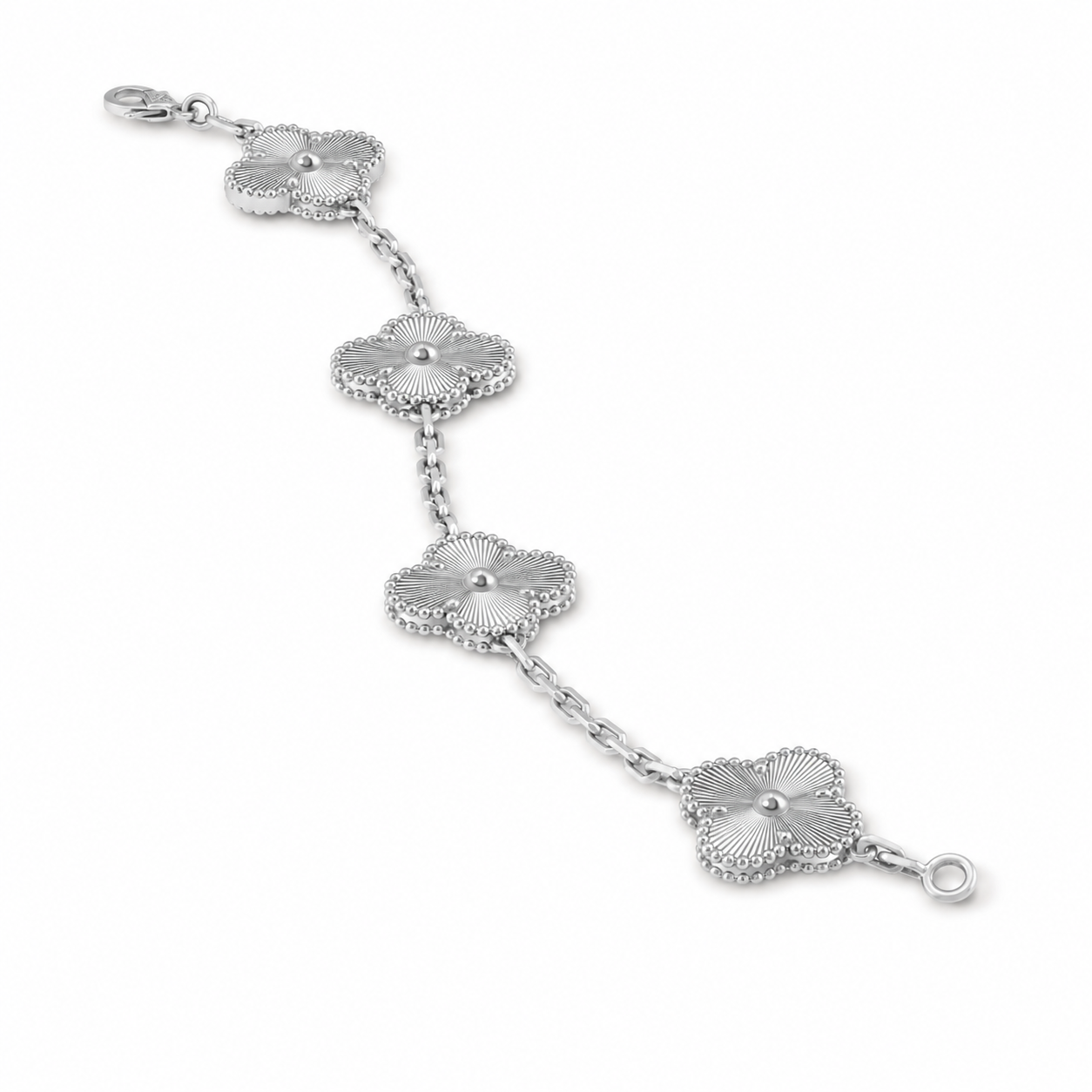 Van Cleef & Arpels Vintage Alhambra 5-motif bracelet with guilloché finish