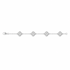 Van Cleef & Arpels Sweet Alhambra bracelet with six pavé-diamond motifs