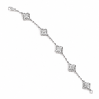 Van Cleef & Arpels Sweet Alhambra bracelet with six pavé-diamond motifs