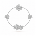 Van Cleef & Arpels Frivole collection full diamond five-petal bracelet,