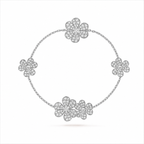 Van Cleef & Arpels Frivole collection full diamond five-petal bracelet,