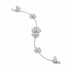 Van Cleef & Arpels Frivole collection full diamond five-petal bracelet,