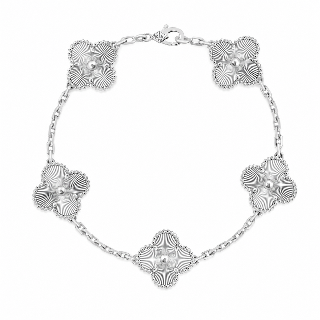 Van Cleef & Arpels Vintage Alhambra guilloché 5-motif bracelet