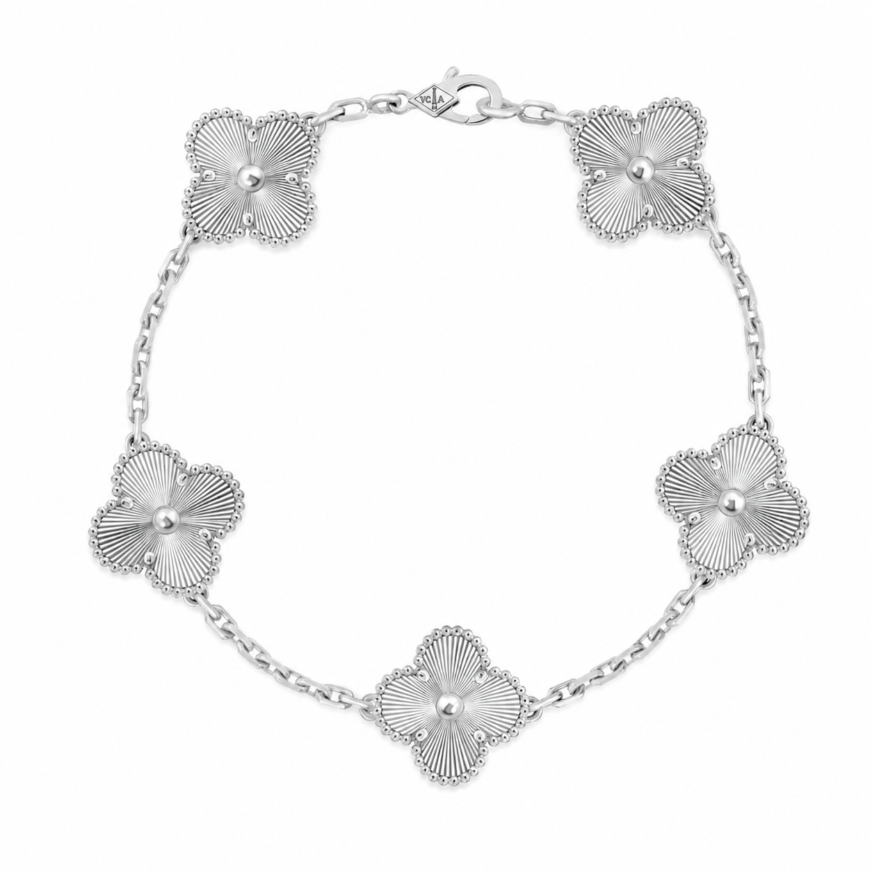 Van Cleef & Arpels Vintage Alhambra guilloché 5-motif bracelet