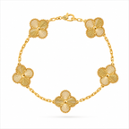 Van Cleef & Arpels Vintage Alhambra guilloché 5-motif bracelet