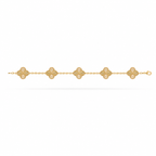 Van Cleef & Arpels Vintage Alhambra guilloché 5-motif bracelet