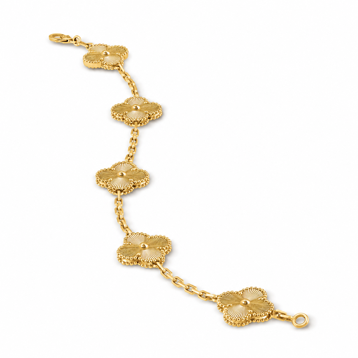 Van Cleef & Arpels Vintage Alhambra guilloché 5-motif bracelet