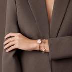 Van Cleef & Arpels Vintage Alhambra 5-motif bracelet in grey mother-of-pearl and diamonds