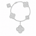 Van Cleef & Arpels Magic Alhambra 5-motif bracelet, fully set with diamonds