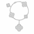 Van Cleef & Arpels Magic Alhambra 5-motif bracelet, fully set with diamonds