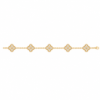 Van Cleef & Arpels Magic Alhambra 5-motif bracelet, fully set with diamonds