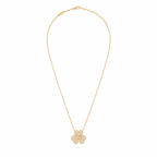 Van Cleef & Arpels Frivole collection pavé-diamond clover necklace