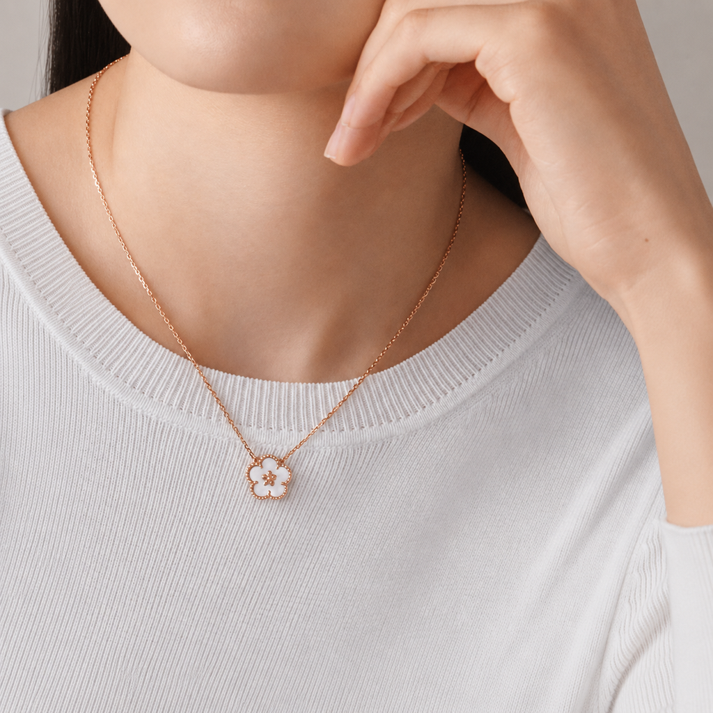 Van Cleef & Arpels Lucky Spring Plum Blossom Necklace
