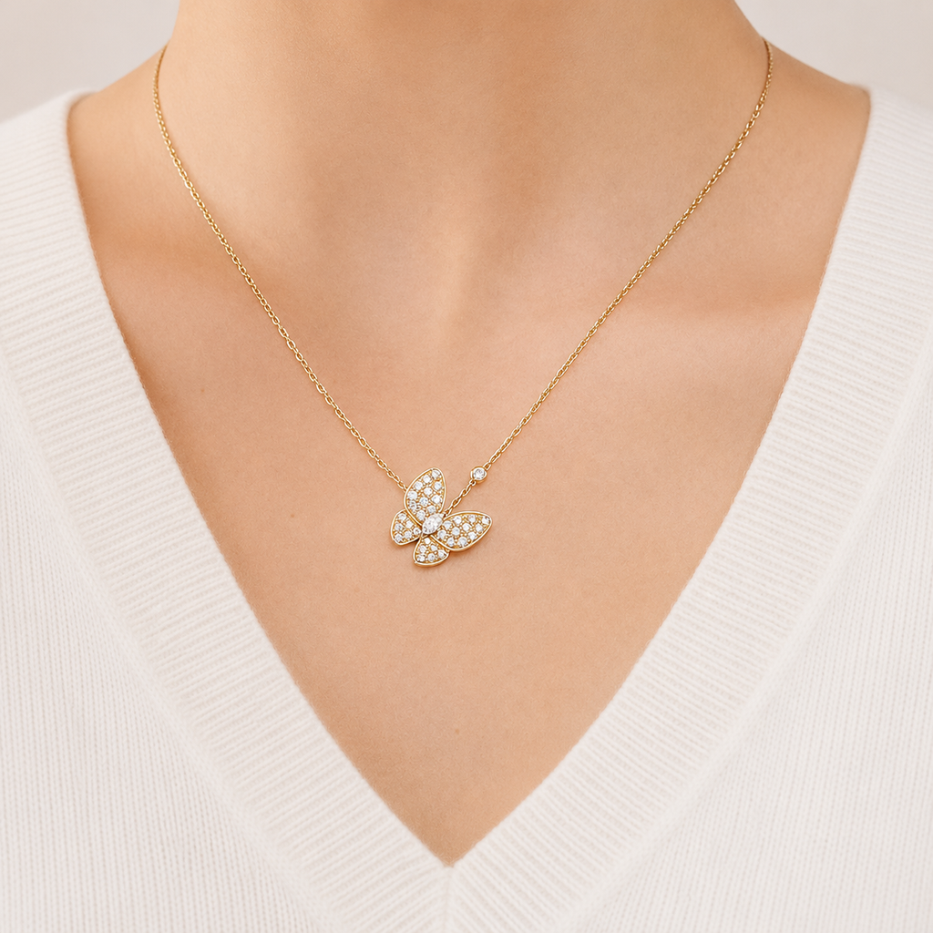 Van Cleef & Arpels Two Butterfly necklace