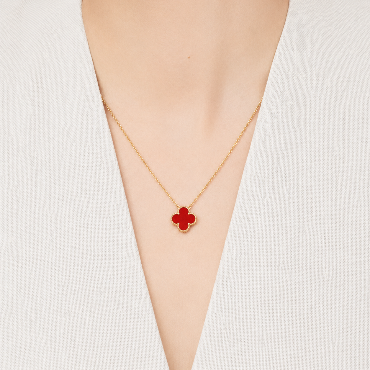 Van Cleef & Arpels Alhambra lucky four-leaf clover necklace