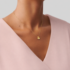 Van Cleef & Arpels Frivole collection mini diamond-set clover necklace