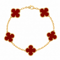 Van Cleef & Arpels Vintage Alhambra 5-motif onyx bracelet