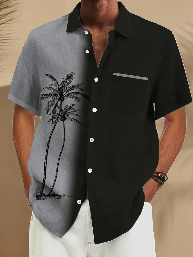 Cross-Border Trendy Cool Spring And Summer New Fashion Men'S Clothing Men'S Short-Sleeved Shirts Tops Cardigans Cross-Border Source Work