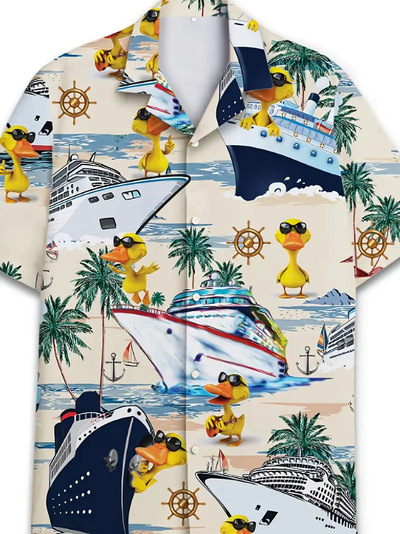 Cross-Border Trendy Cool Spring And Summer New Fashion Men'S Clothing Men'S Short-Sleeved Shirts Tops Cardigans Cross-Border Source Work