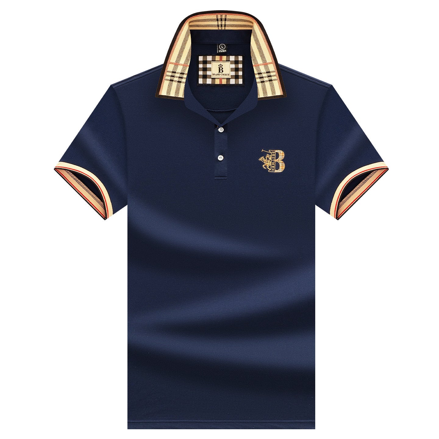 Alihu Men'S Summer New Style Paul Brand Loose Embroidered Short-Sleeved T-Shirt Men'S T Business Lapel Men'S Polo Shirt