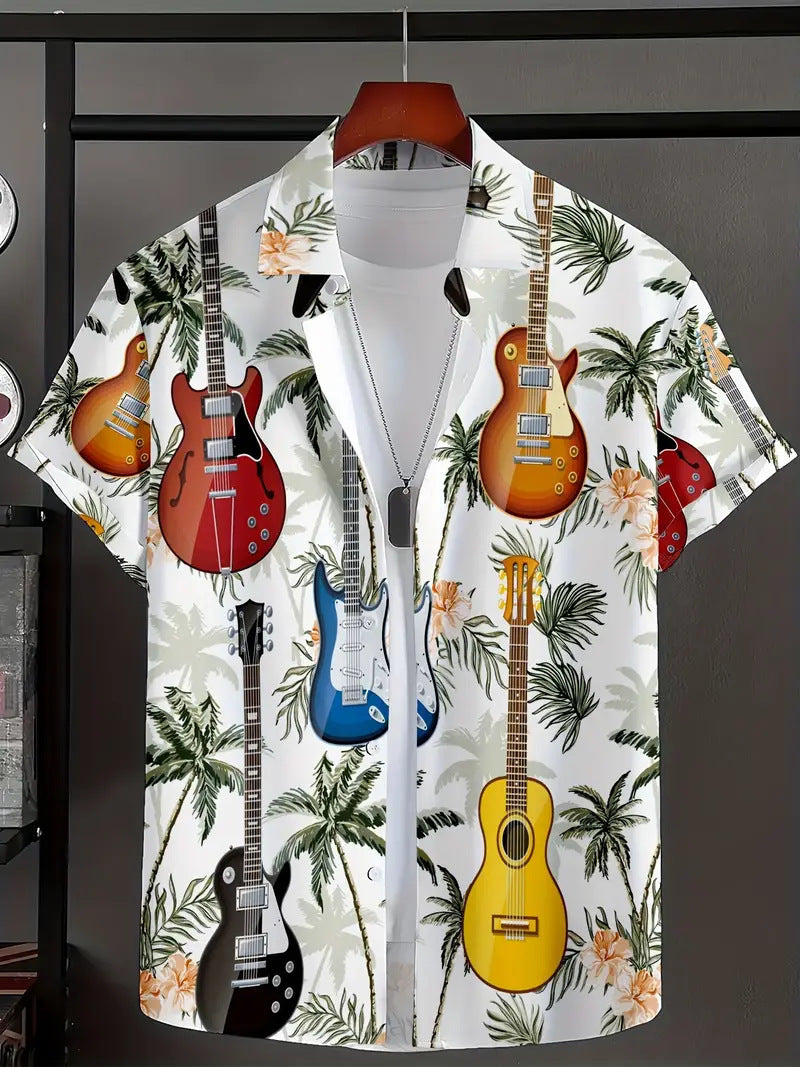 Cross-Border Trendy Cool Spring And Summer New Fashion Men'S Clothing Men'S Short-Sleeved Shirts Tops Cardigans Cross-Border Source Work