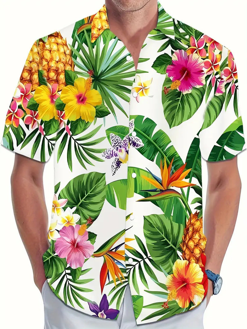 Cross-Border Trendy Cool Spring And Summer New Fashion Men'S Clothing Men'S Short-Sleeved Shirts Tops Cardigans Cross-Border Source Work