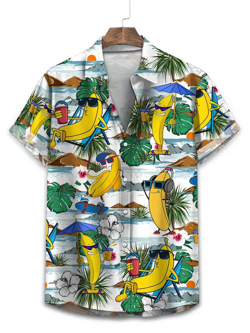 Cross-Border Trendy Cool Spring And Summer New Fashion Men'S Clothing Men'S Short-Sleeved Shirts Tops Cardigans Cross-Border Source Work