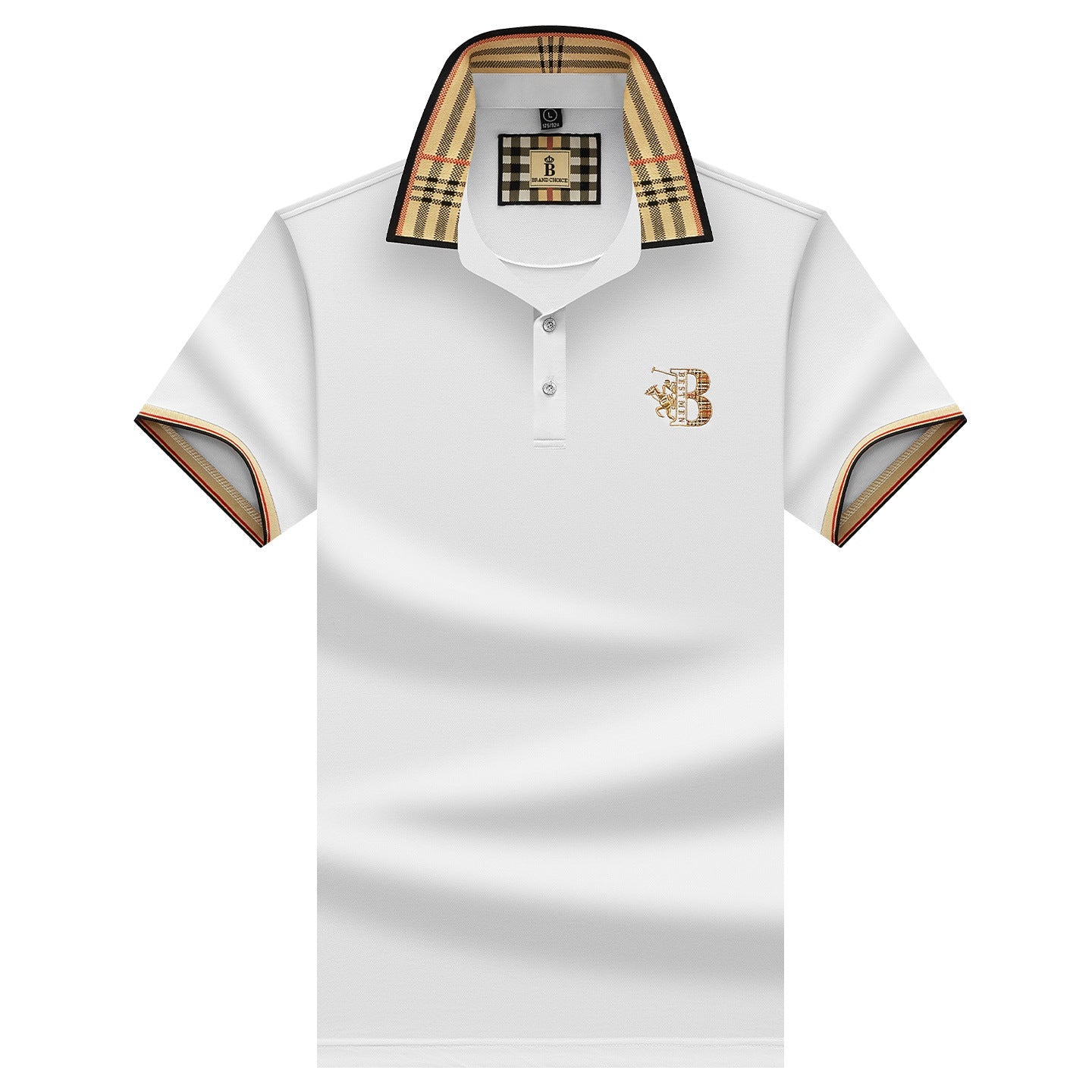 Alihu Men'S Summer New Style Paul Brand Loose Embroidered Short-Sleeved T-Shirt Men'S T Business Lapel Men'S Polo Shirt