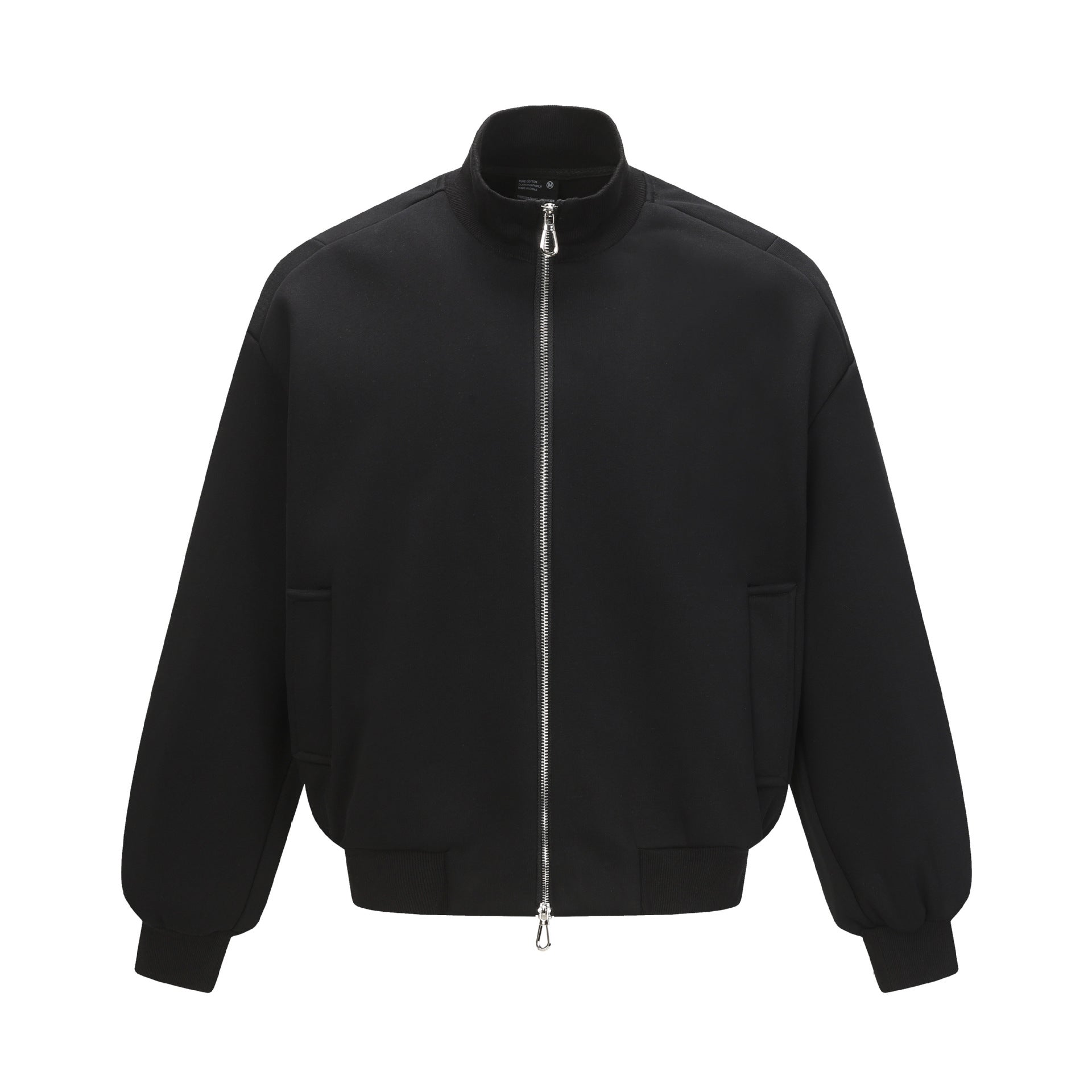 New 580G Heavyweight Short Stand-Up Collar Sweatshirt Cardigan For Boys Spring And Autumn 2025 New Tops And Jackets Casual And Loose