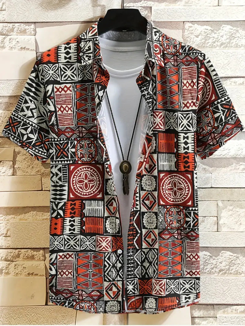 Cross-Border Trendy Cool Spring And Summer New Fashion Men'S Clothing Men'S Short-Sleeved Shirts Tops Cardigans Cross-Border Source Work