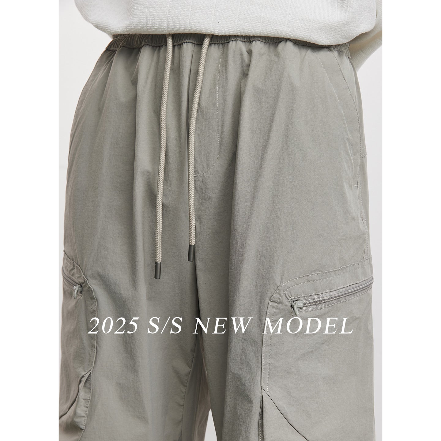 Yizhi Fashionable Sweat-Absorbent Quick-Drying Casual Pants For Men Spring And Autumn 2026 New Outdoor Overalls Thin Wide-Leg Pants