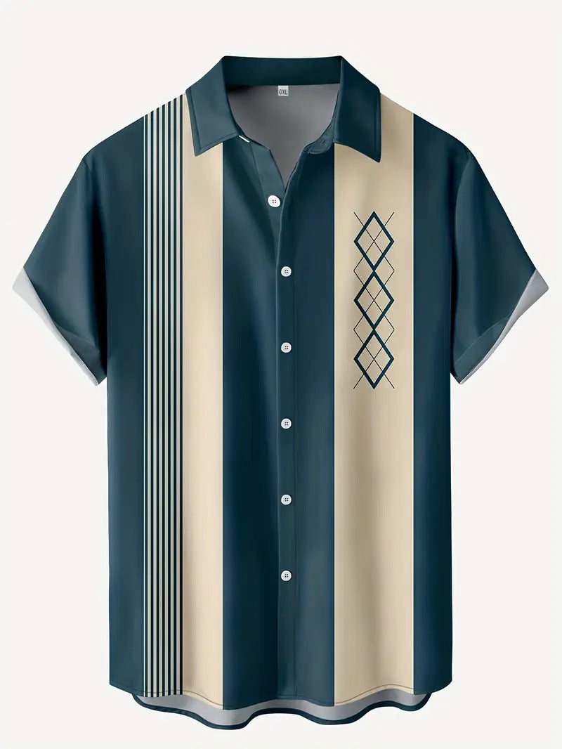 Cross-Border Trendy Cool Spring And Summer New Fashion Men'S Clothing Men'S Short-Sleeved Shirts Tops Cardigans Cross-Border Source Work