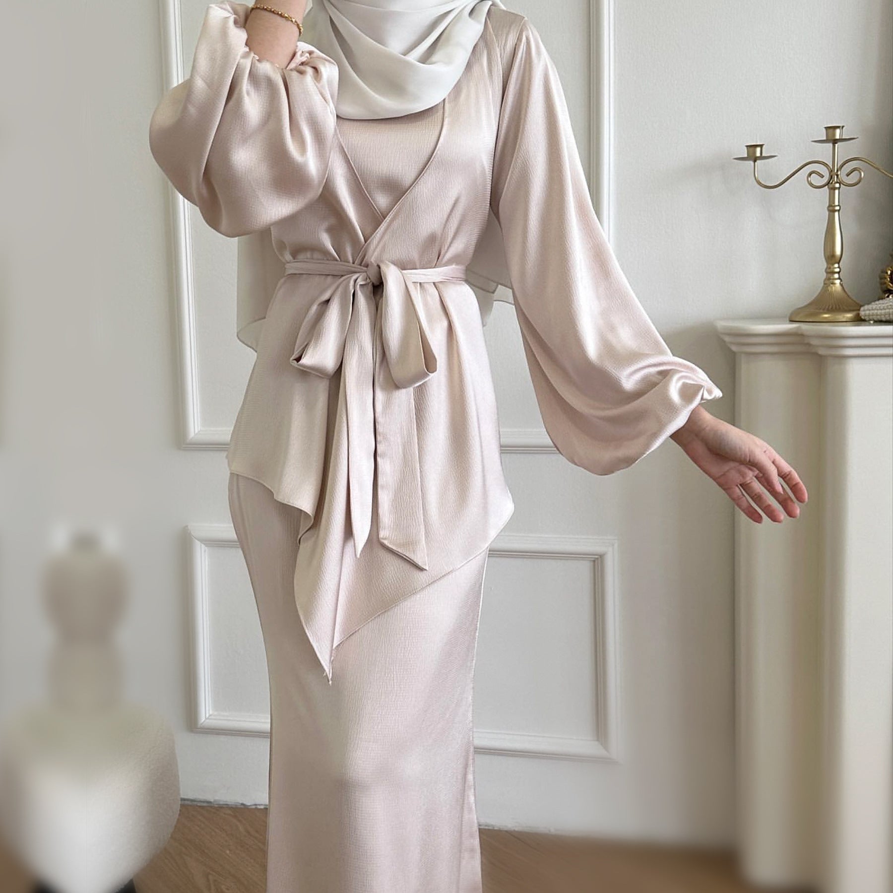 2024Loriya Amazon Ebay Aliexpress Turkish Elegant Solid Color Two-Piece Suit Lr815