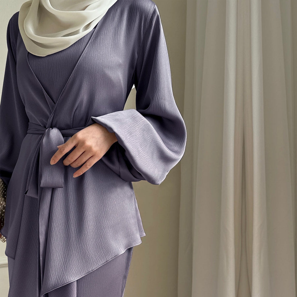 2024Loriya Amazon Ebay Aliexpress Turkish Elegant Solid Color Two-Piece Suit Lr815