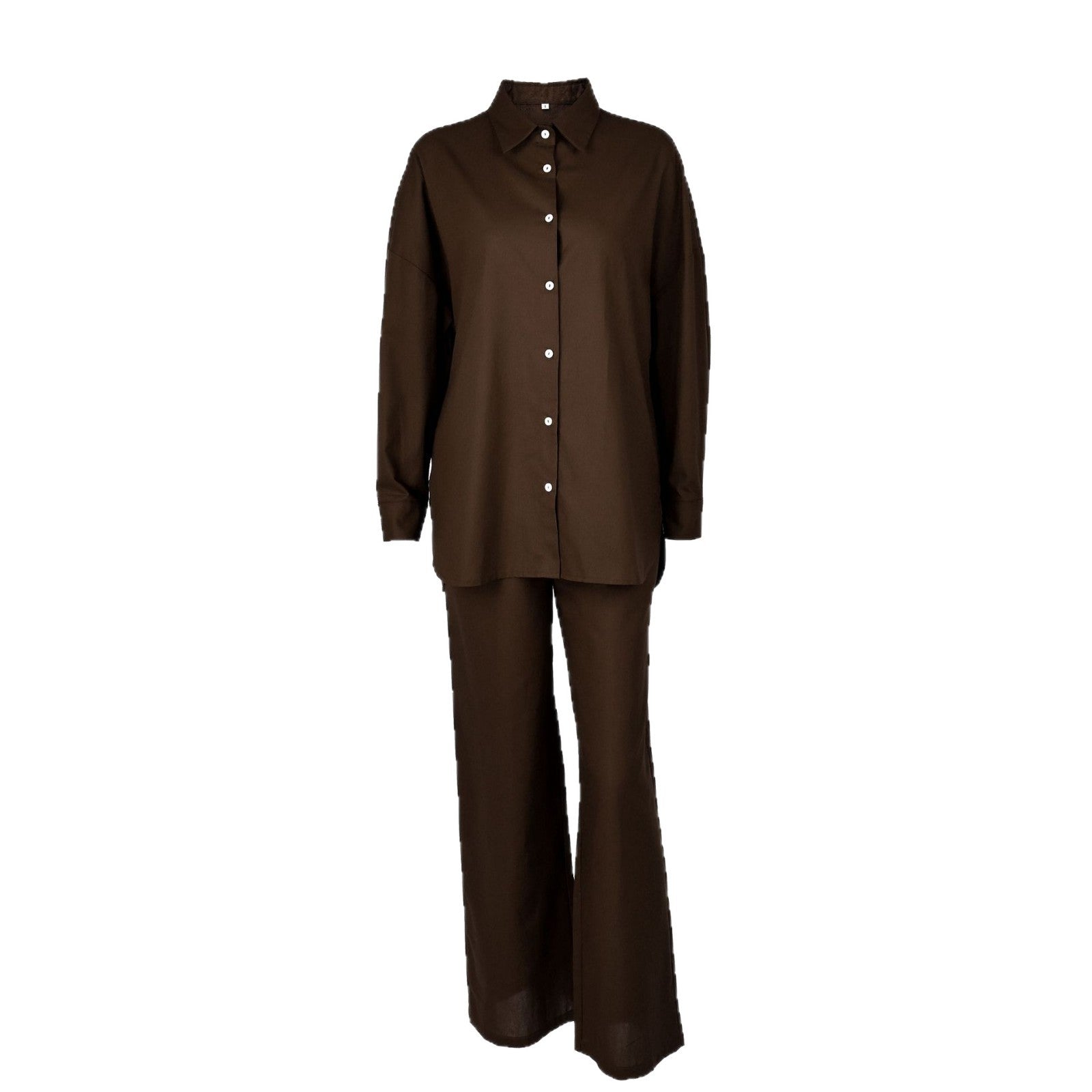 Spring And Summer New Temperament Commuter Fashion Casual Suit Cross-Border European And American Long-Sleeved Cardigan Top Women'S Straight Pants